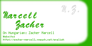marcell zacher business card